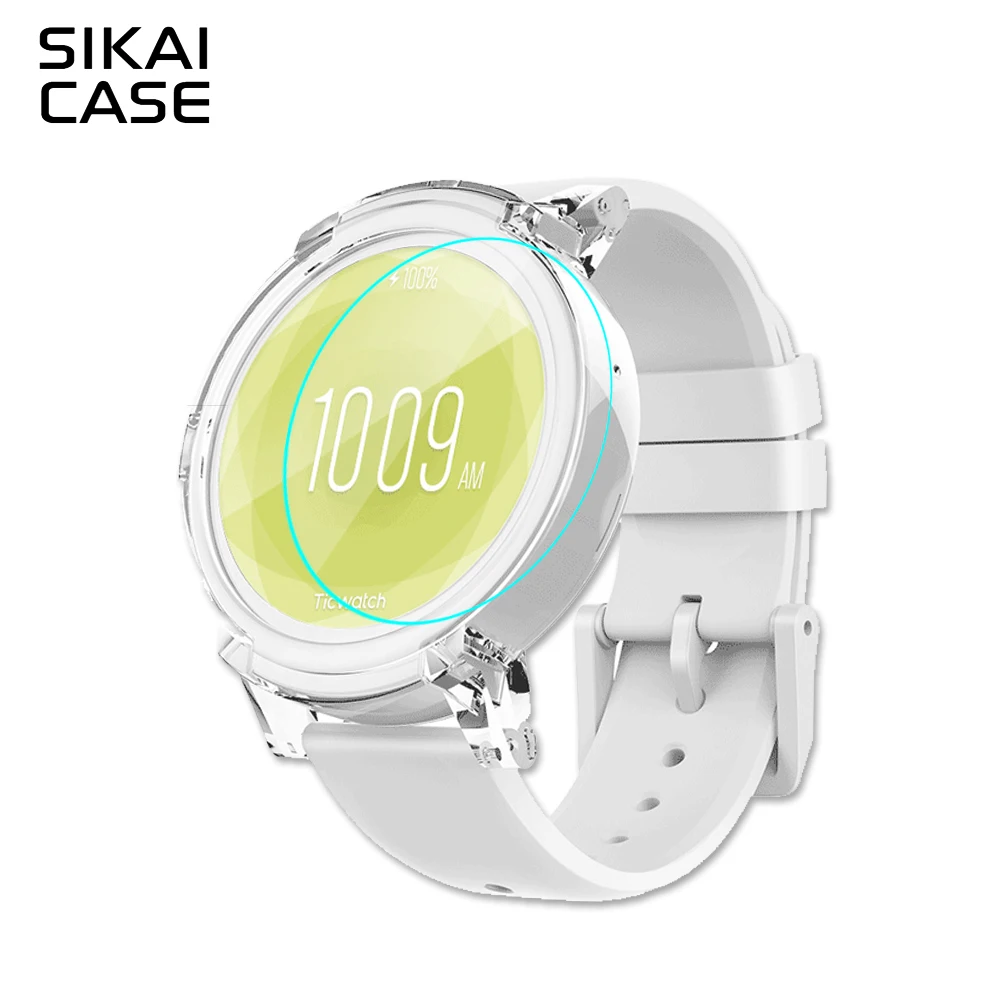 Sikai шт. 3 закаленное стекло Защита экрана для Ticwatch E Watch защита Защитная пленка Smart 9h