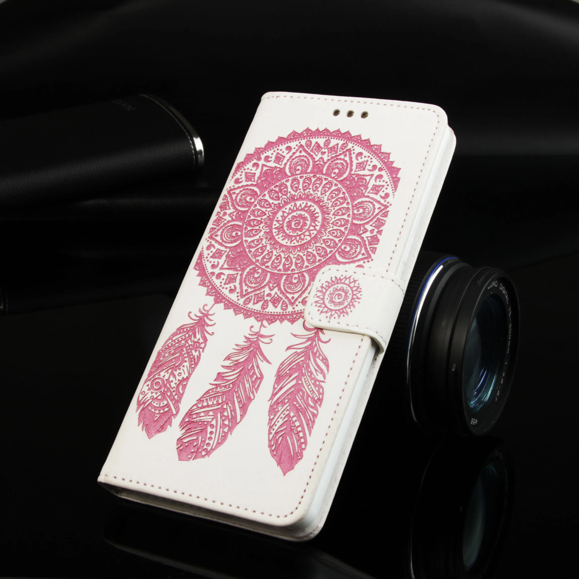 Flip Cases - Luxury Retro Printing Campanula Flower PU Leather case Wallet Stand Cover for APPLE IPHONE 6 7 8 X XS | Мобильные
