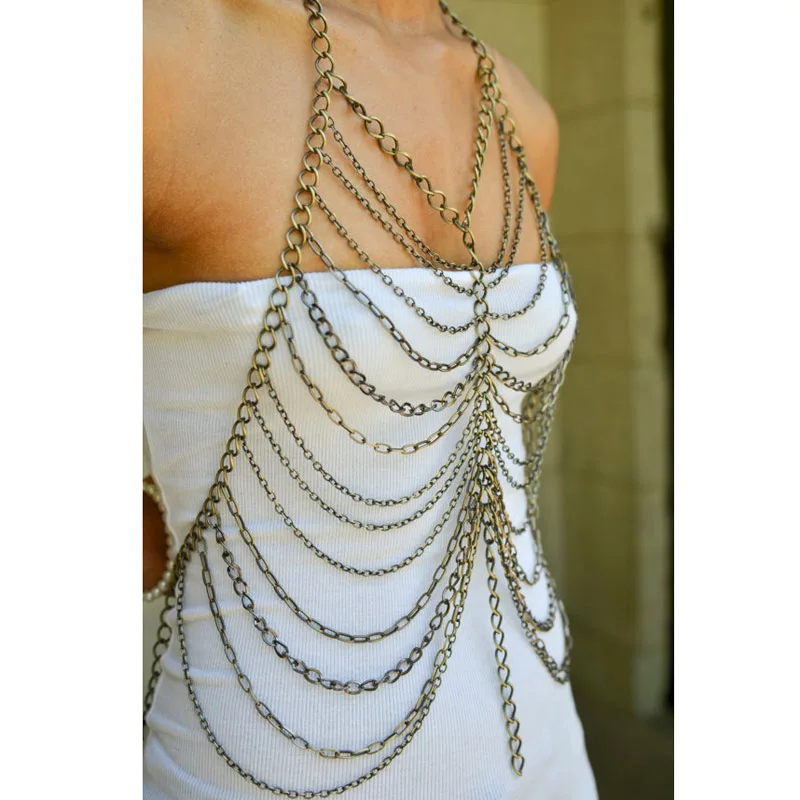 Популярные Модные ювелирные изделия аксессуары панк Тяжелая кисточка цепь для