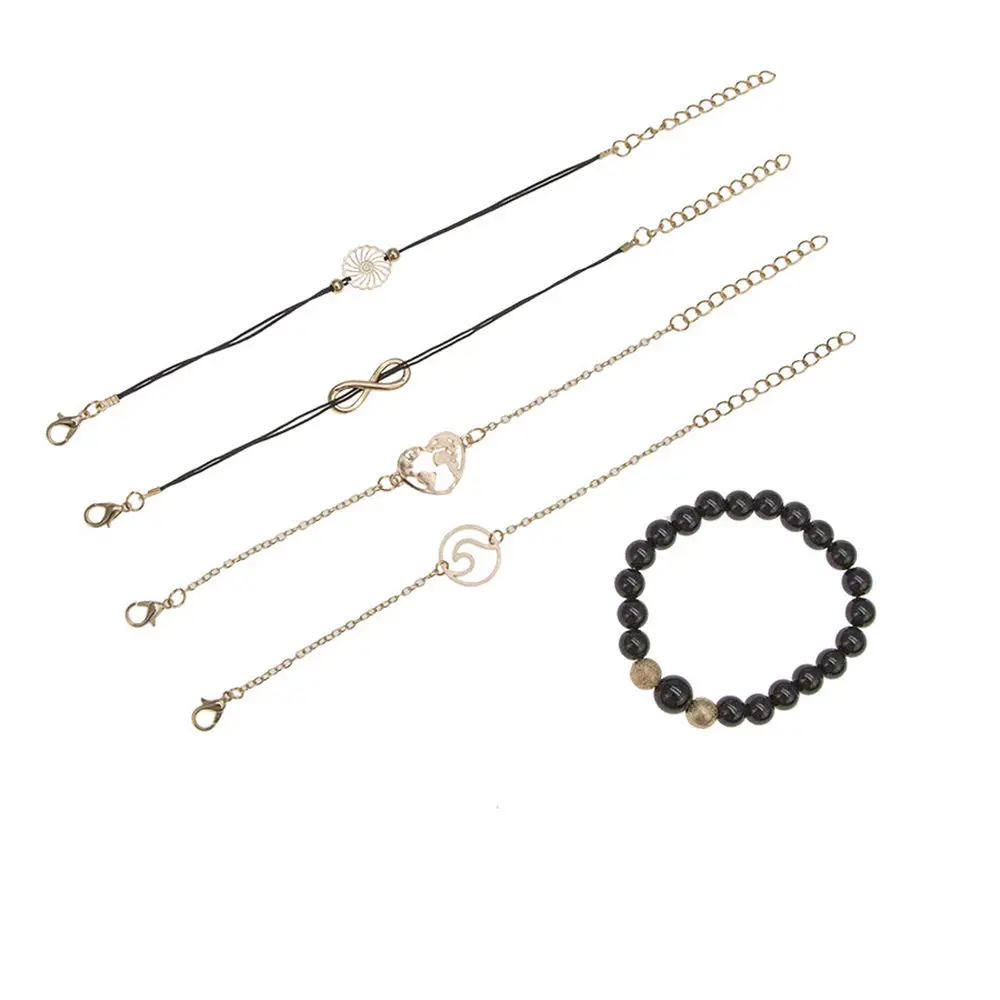 5 шт. винтажные браслеты с подвесками в виде сердца | Украшения и аксессуары