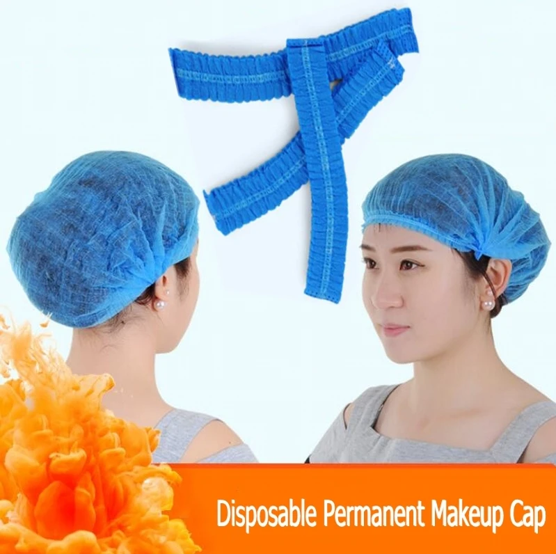 100 шт. одноразовые шапочки для микроблейдинга перманентного макияжа сетка волос