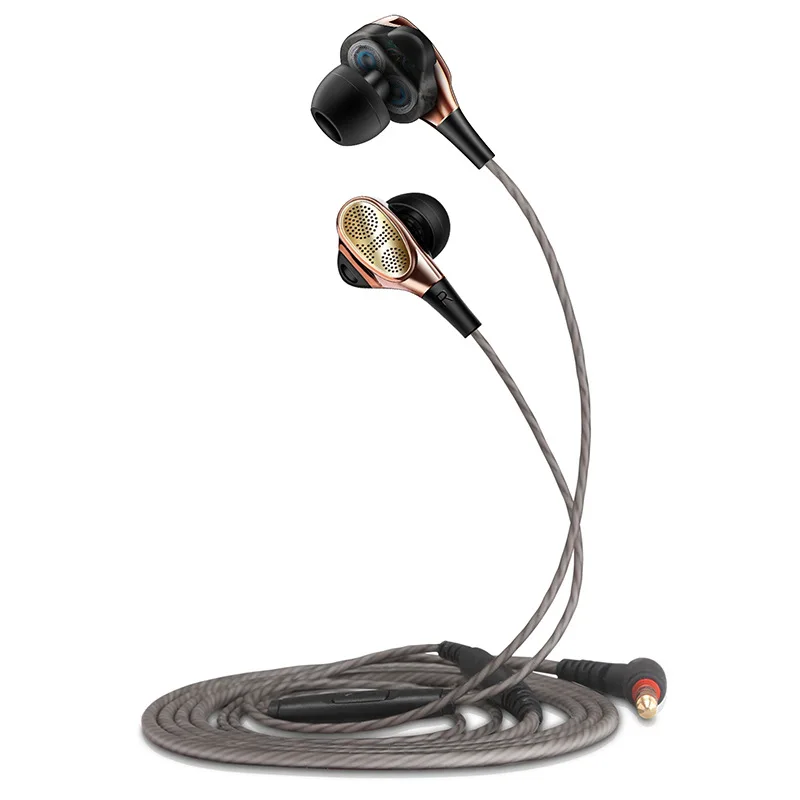 Fonge Новые супер басом HIFI наушники гарнитура двойной Динамический драйвер