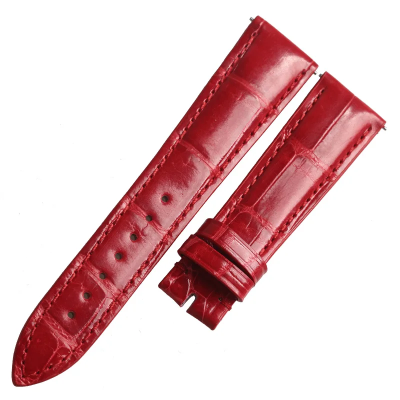 Wentula ремешки для Franck Muller FM6850/FM5850/2852 кожи аллигатора/крокодиловой Смотреть Band - Цвет ремешка: Красный