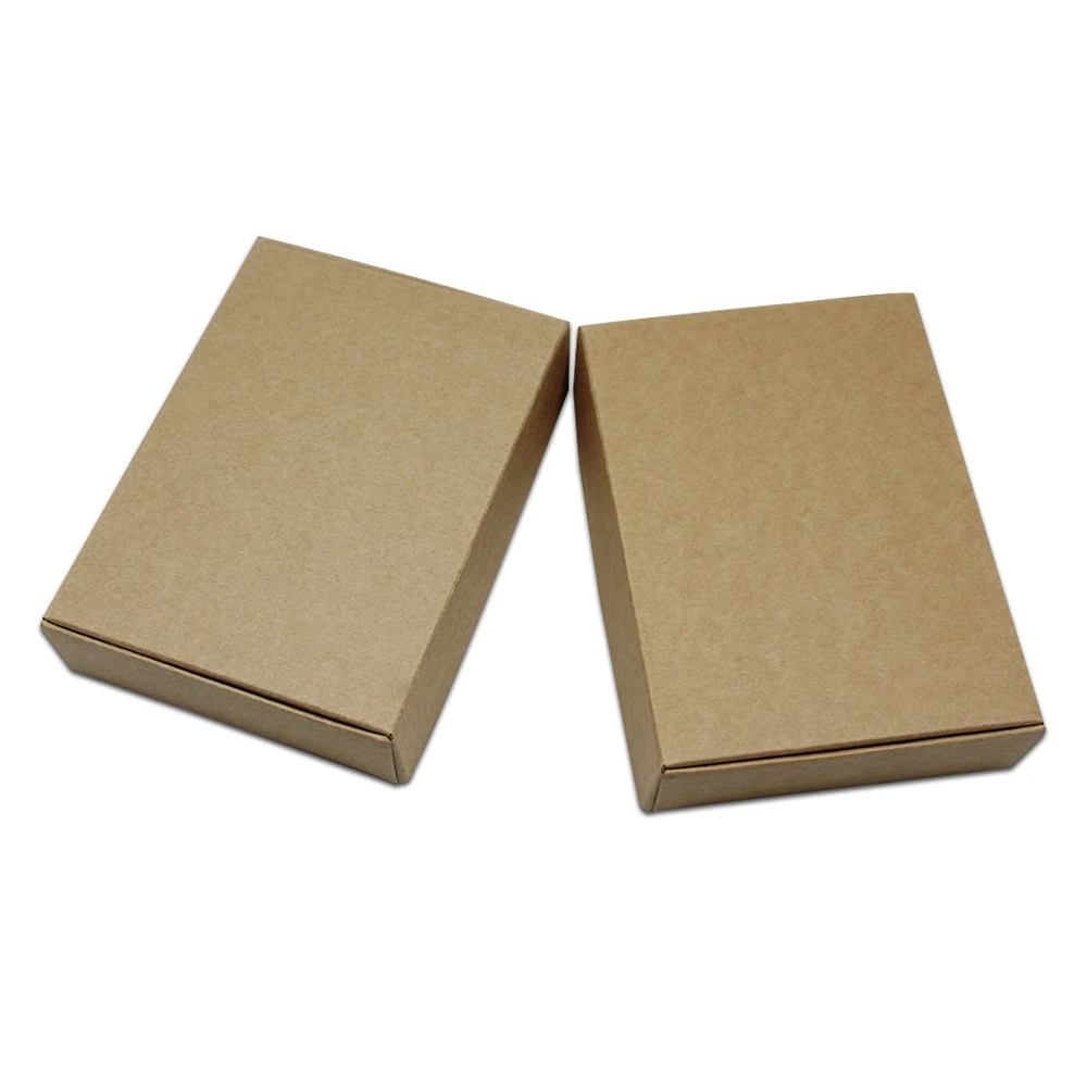30 шт./лот картонная коробка для конфет крафт-бумага складные вечерние подарочные