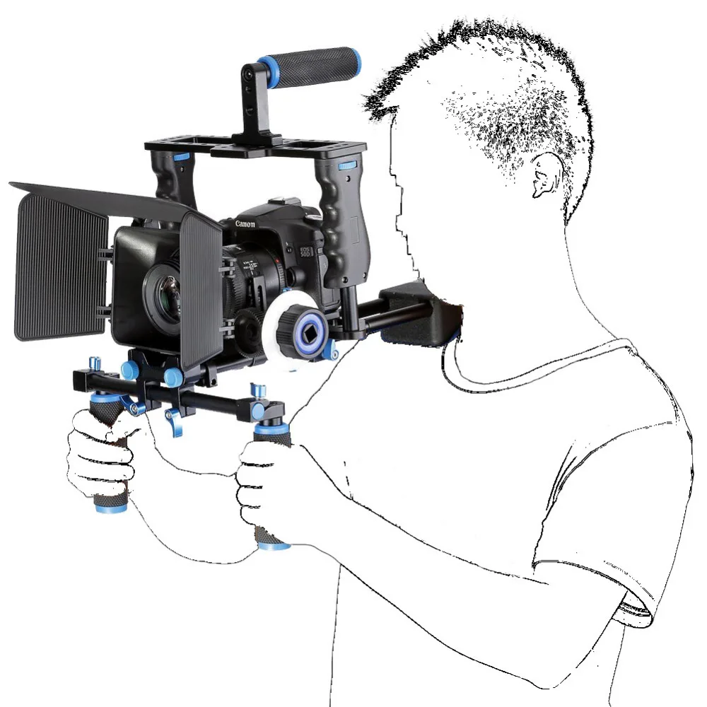 Комплект стабилизатора для видеокамеры YELANGU DSLR оборудование съемки матовый бокс