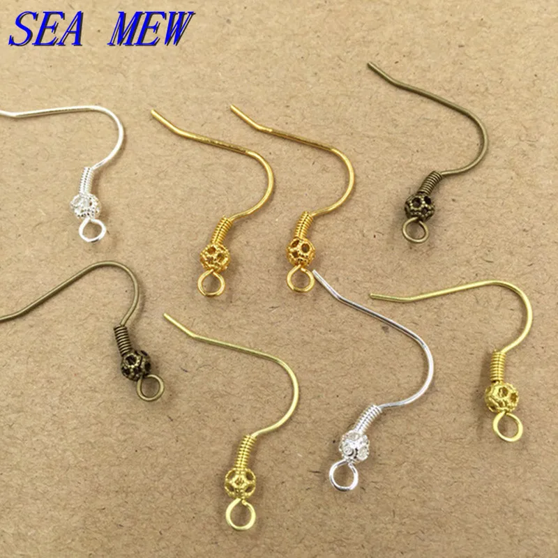 100 шт модный металлический медный ушной крючок 6 цветов покрытие набор сережек