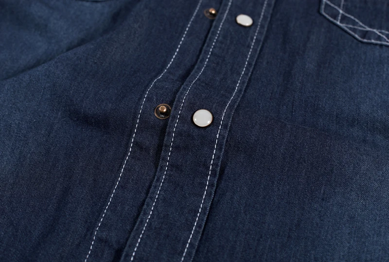 Осенняя мужская джинсовая рубашка джинсовые рубашки 4XL Slim Fit с длинным рукавом