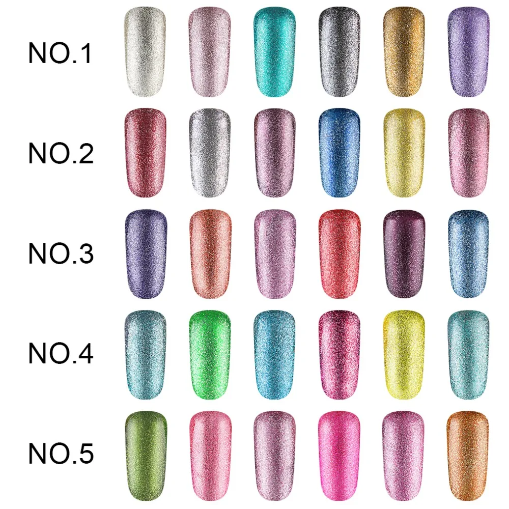 Набор гель лаков HNM 6 шт./компл. набор блестящих УФ для ногтей 8 мл|bling gel polish|gel polishuv