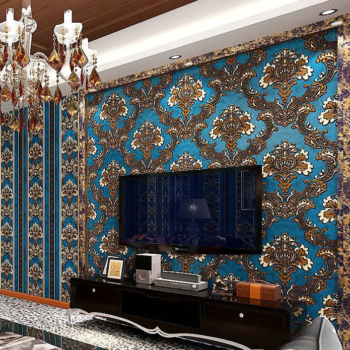 Настоящие 3D обои с вышивкой безопасные без формальдегида для спальни гостиной