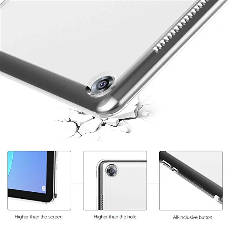 Для Huawei MediaPad M5 Lite 10 BAH2-L09 чехол из прозрачного силикона мягкий TPU для BAH2-W09 |
