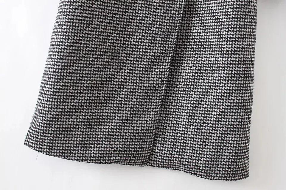 Bella Philosophy 2016 autumn winter Fashion temperament Houndstooth woolen coat jacket | Женская одежда