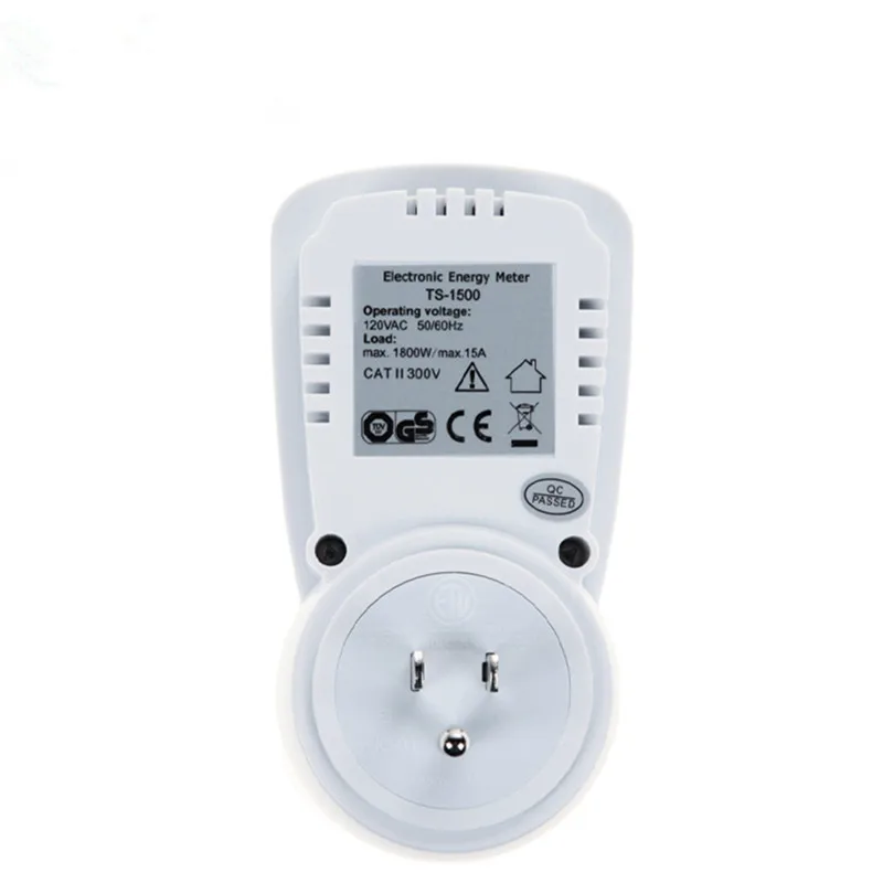 US Plug цифровой анализатор напряжения измеритель мощности счетчик энергии