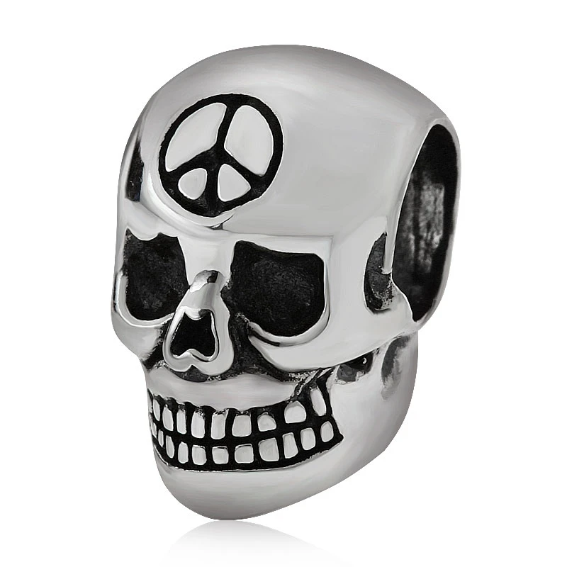 Halia Groovy Skull Choruslove страшный череп Шарм подлинный 925 Серебряный Скелет Бусины fit Pandora Подвески Хэллоуин ювелирный браслет сделай сам - Цвет: Halia Groovy Skull