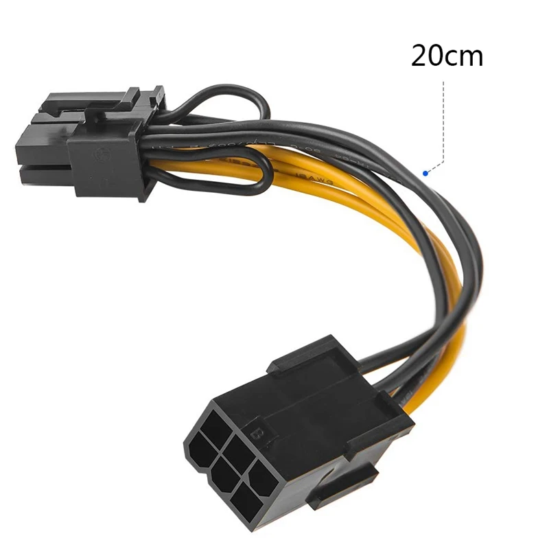 Кабель адаптера Pcie 2 контактный 6 к 8 кабель питания Express 7 78 дюйма/20 см|Сетевые