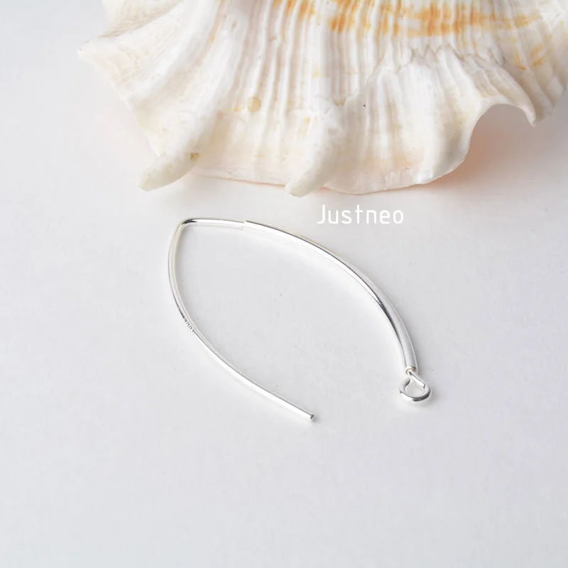 Ушной крючок твердые Серьги проволочные крючки из стерлингового серебра