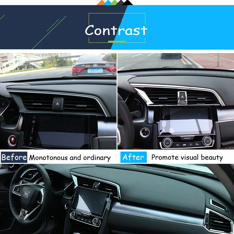 Стикеры OVERE для стайлинга автомобиля Honda Civic 2018 2019 2016 2017 10 аксессуары рамка