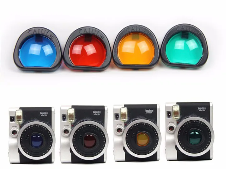 4 шт. в комплекте Fujifilm Instax Mini 90 камера моментальной печати красочные фильтры