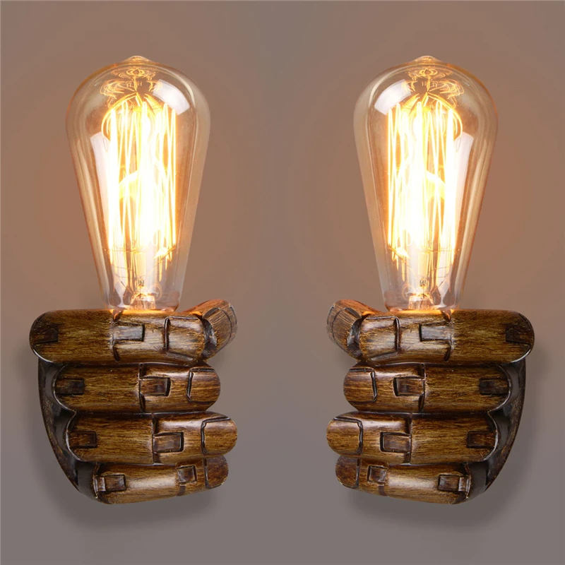 Винтажный настенный светильник для правой и левой руки, лампа E27 Edison, лампы для бара, кофейни, чердака, кабинета, фойе, столовой, украшения для дома