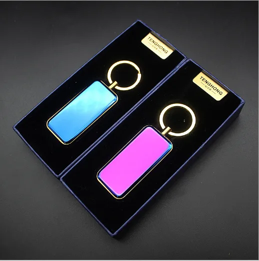 Персональный автомобильный брелок плазменная Зажигалка Ветрозащитная USB
