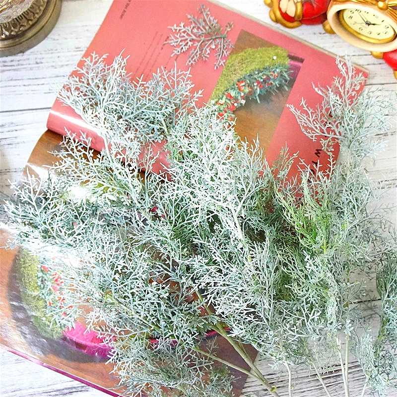 Искусственное растение ветка дерева зеленые листья искусственный пластиковый