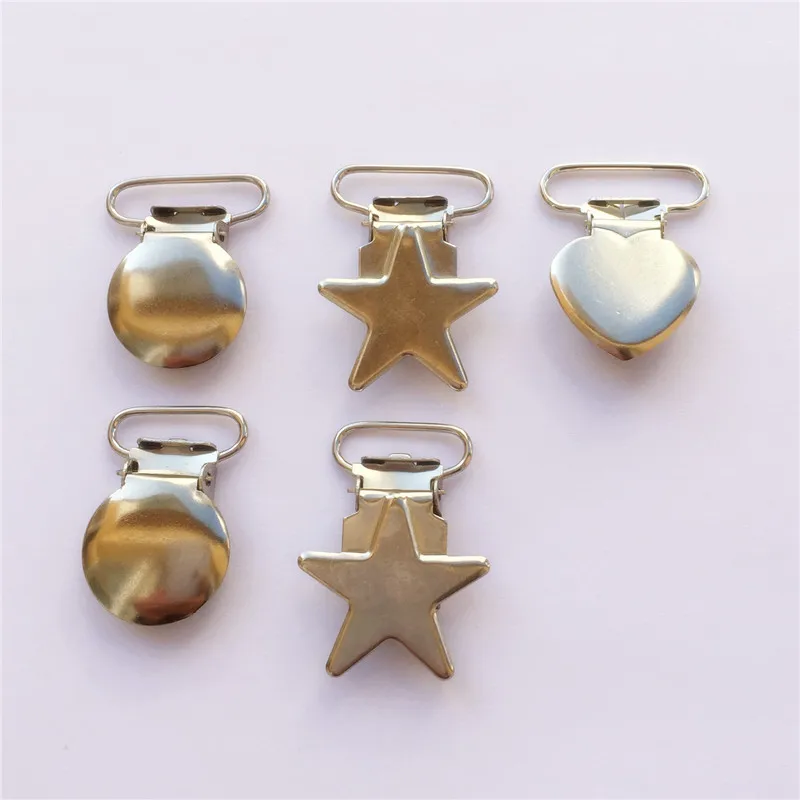 50 шт./лот серебристый металлический зажим для детской соски 1 дюйм 2 5 см подтяжки