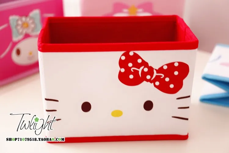 Мультяшная hello kitty My Melody Cinnamoroll pompomprin маленькая звезда, косметички, игрушка, складная коробка для хранения косметики, сумка