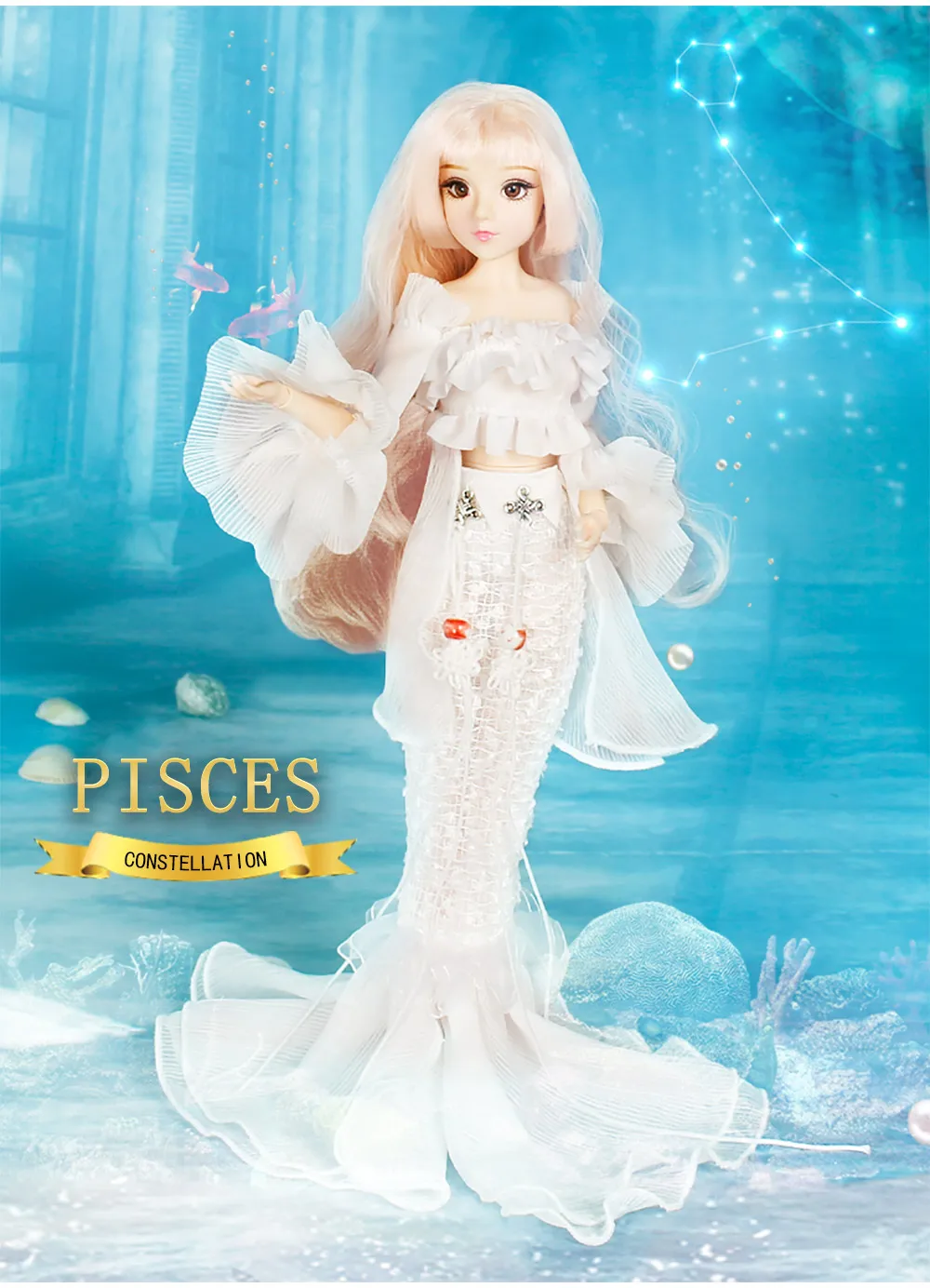 Кукла BJD Blyth мм девочка созвездие серия 35 см шарнирное тело куклы имя рыбы бледно