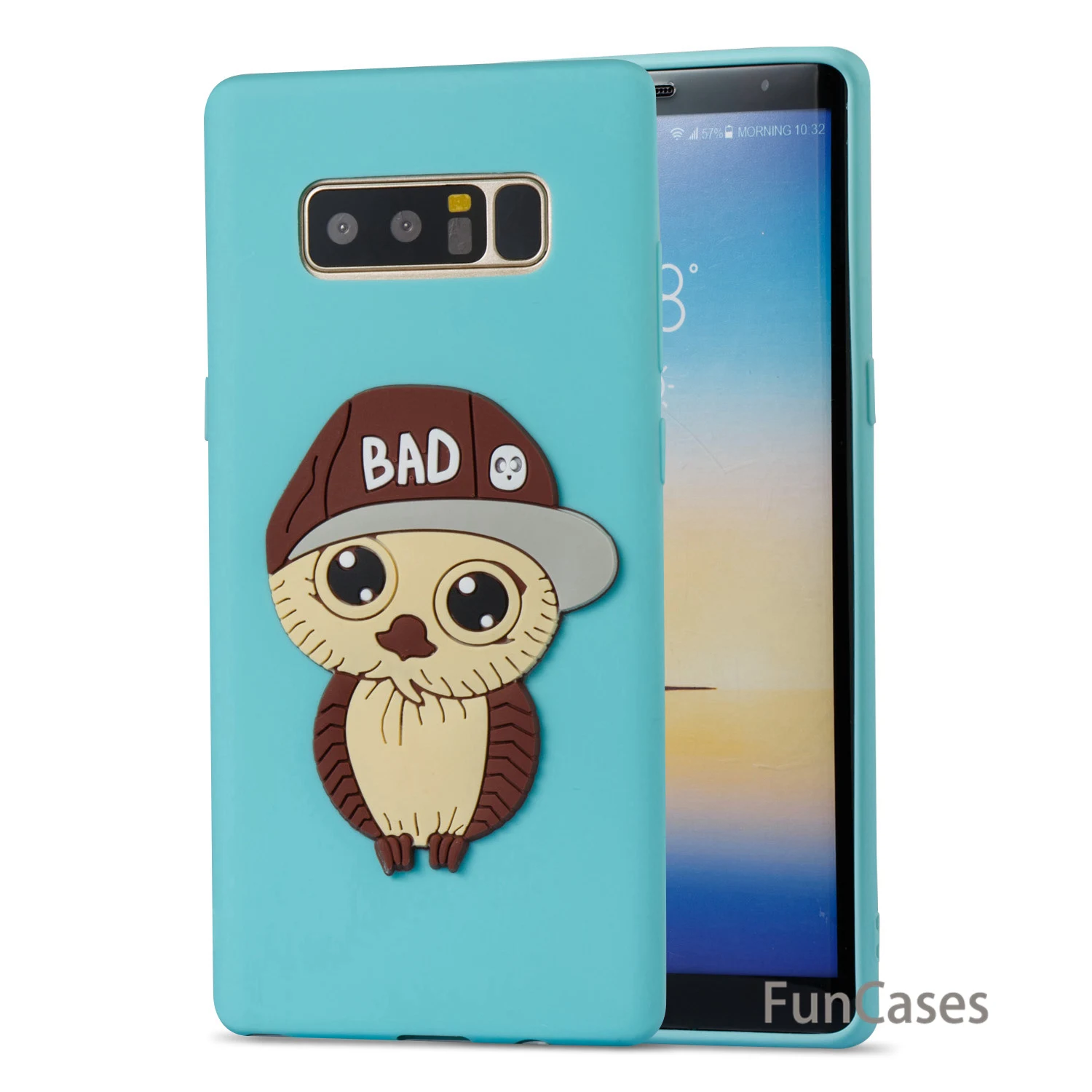 Мужской чехол Сова СПС Капа samsung Note 8 Мягкая силиконовая задняя крышка Telefoan