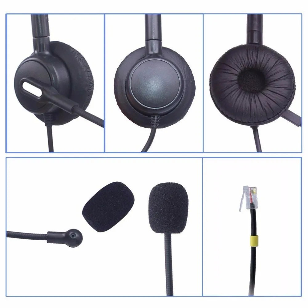 Wantek телефонная гарнитура для Cisco 7911 7912 7906G Avaya 1608 1616 9611G Yealink SIP-T19P T20P T26P T32G T42G T46G Snom 300 320