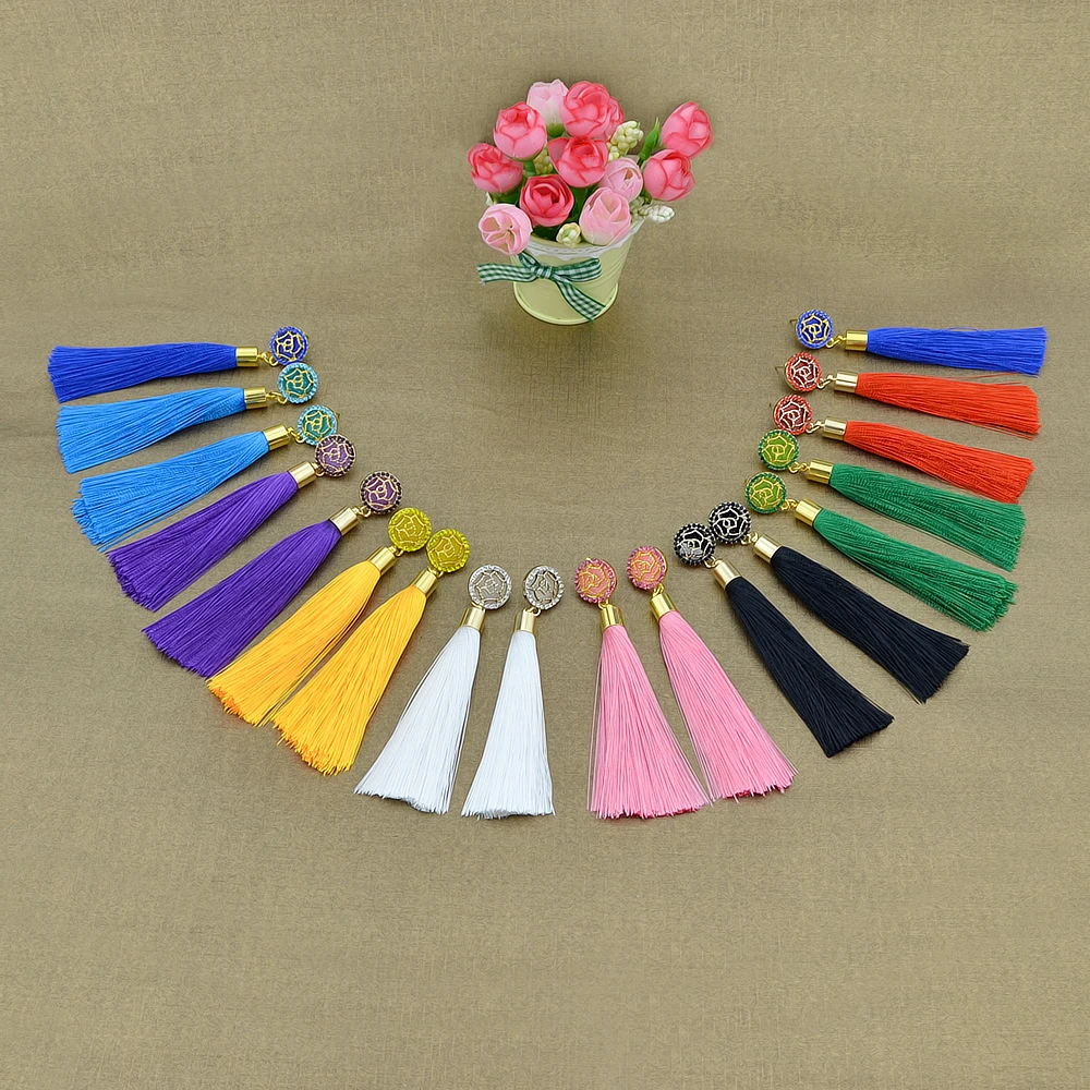 Заявление Серьги Этническая Тибетский ювелирные изделия Красочные длинной