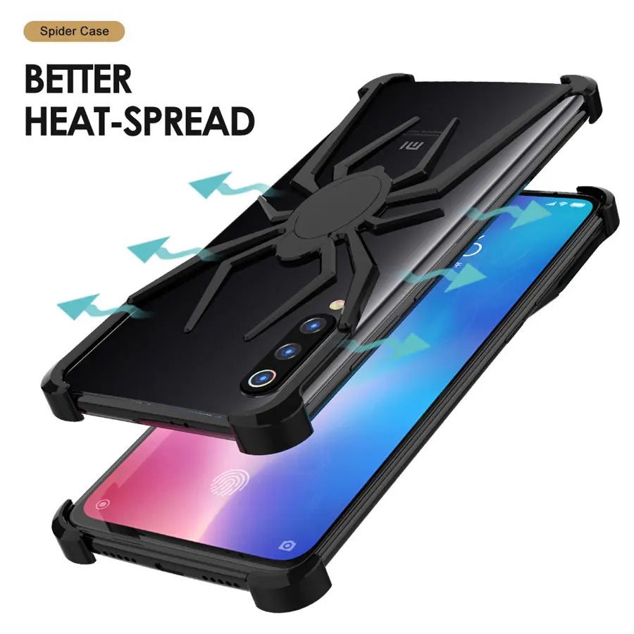 Металлический бампер с пауком для Xiaomi mi 9, чехол для Xiaomi mi 9, чехол Xio mi 9, роскошный стильный противоударный чехол