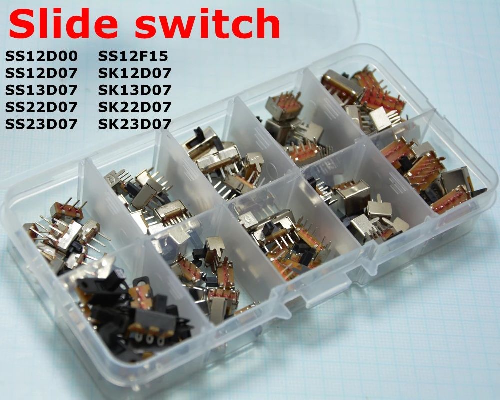 Прерыватель ВКЛ ВЫКЛ мини Слайдер переключатель PCB крепление Diy маленький
