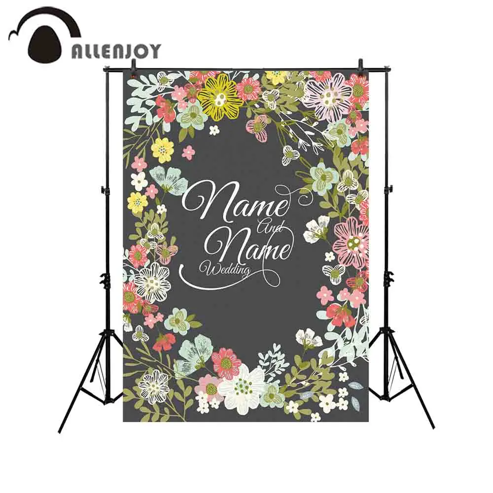 Allenjoy Фотофон для фотосъемки черный цветной цветок ручная роспись рамка