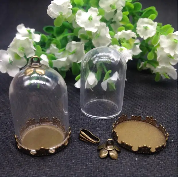 5 компл./лот трубка в европейском стиле 30*20 мм стеклянный шар античный бронзовый