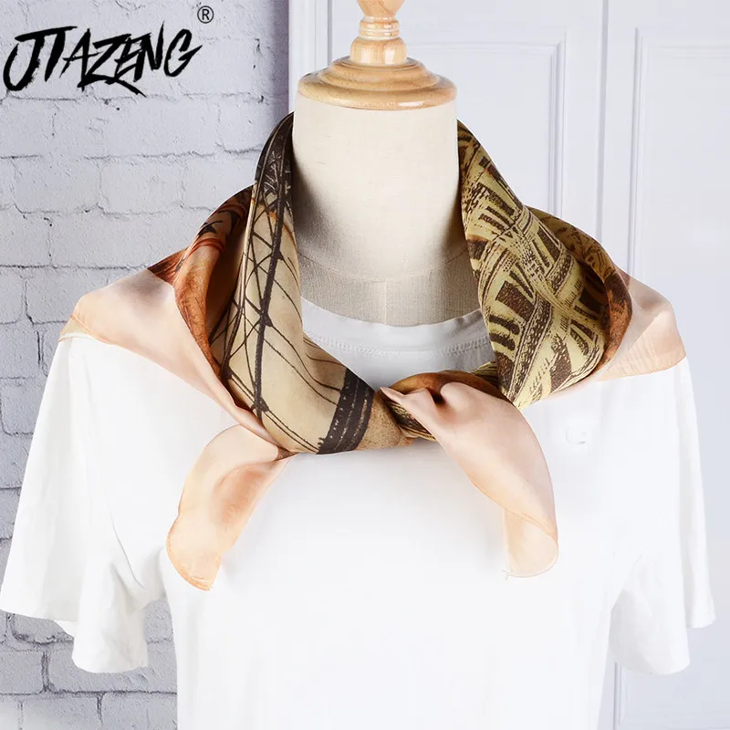 Женский шелковый шарф с принтом лондонская башня 70 Х70|Женские шарфы| |