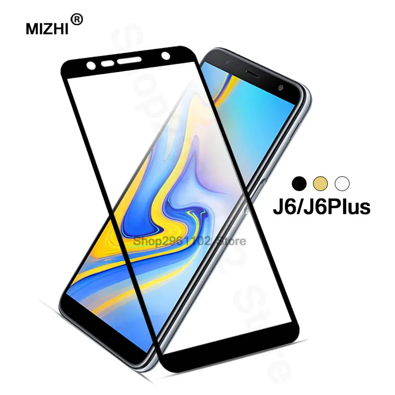 Полное покрытие для samsung j6 plus 2018 защита экрана закаленное стекло galaxy j62018 j6plus 6j