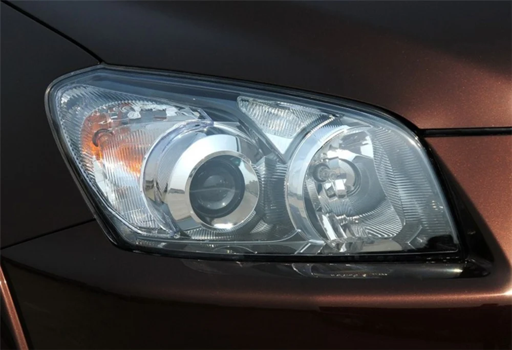Для Toyota Rav4 2009 2010 2011 2012 прозрачный автомобильный налобный фонарь с прозрачными линзами, передняя Автомобильная крышка