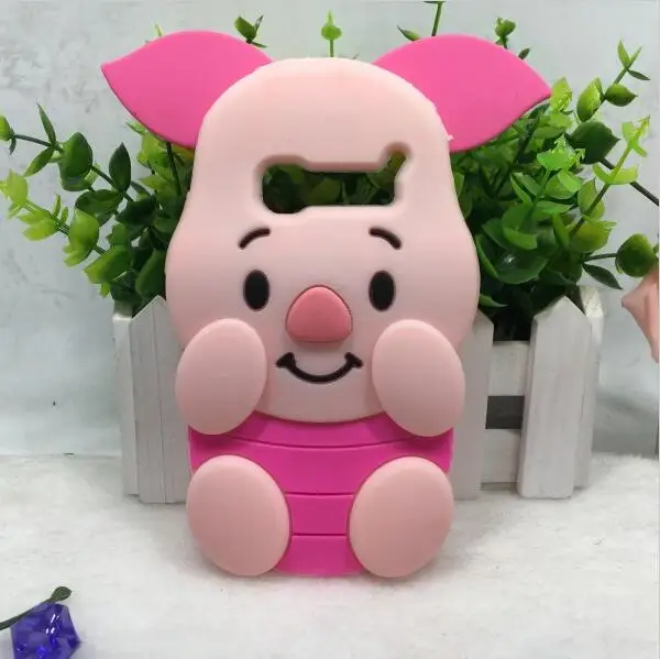Soft Silicone 3D Cover For Alcatel Pop 3 5025 5.5inch Pink Pig Case for One Touch POP C9 C7 C5 | Мобильные телефоны и