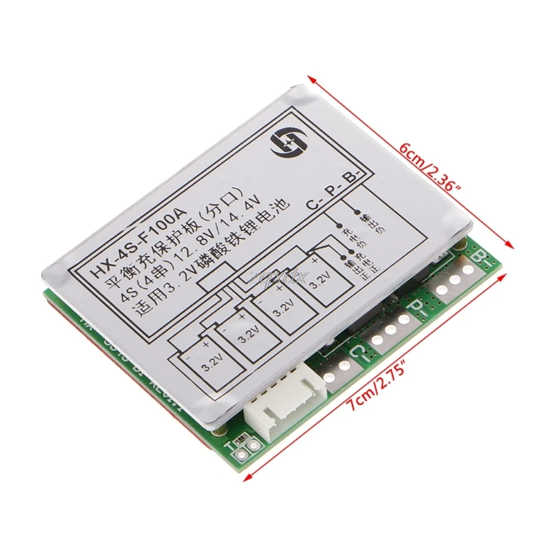 4S 100A w/баланс 3 2 V LiFePo4 жизни 18650 Батарея ячейка PCB плата защиты BMS|Перезаряжаемые