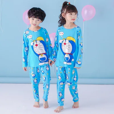 Новинка 2018 детская одежда осенне зимняя Пижама для маленьких девочек хлопковая