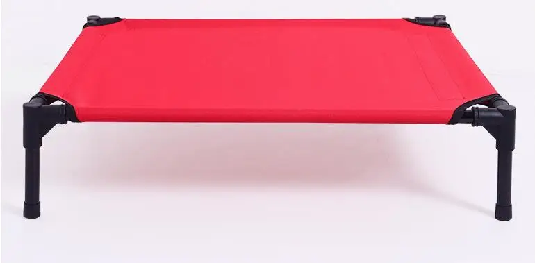 red without mesh Petminru Ткань Оксфорд складная кровать для домашних животных СЪЕМНЫЙ питомник собачий дом диваны стальная походная кровать Крытый Открытый Портативный Питомник Кровать для сна - Цвет: red without mesh