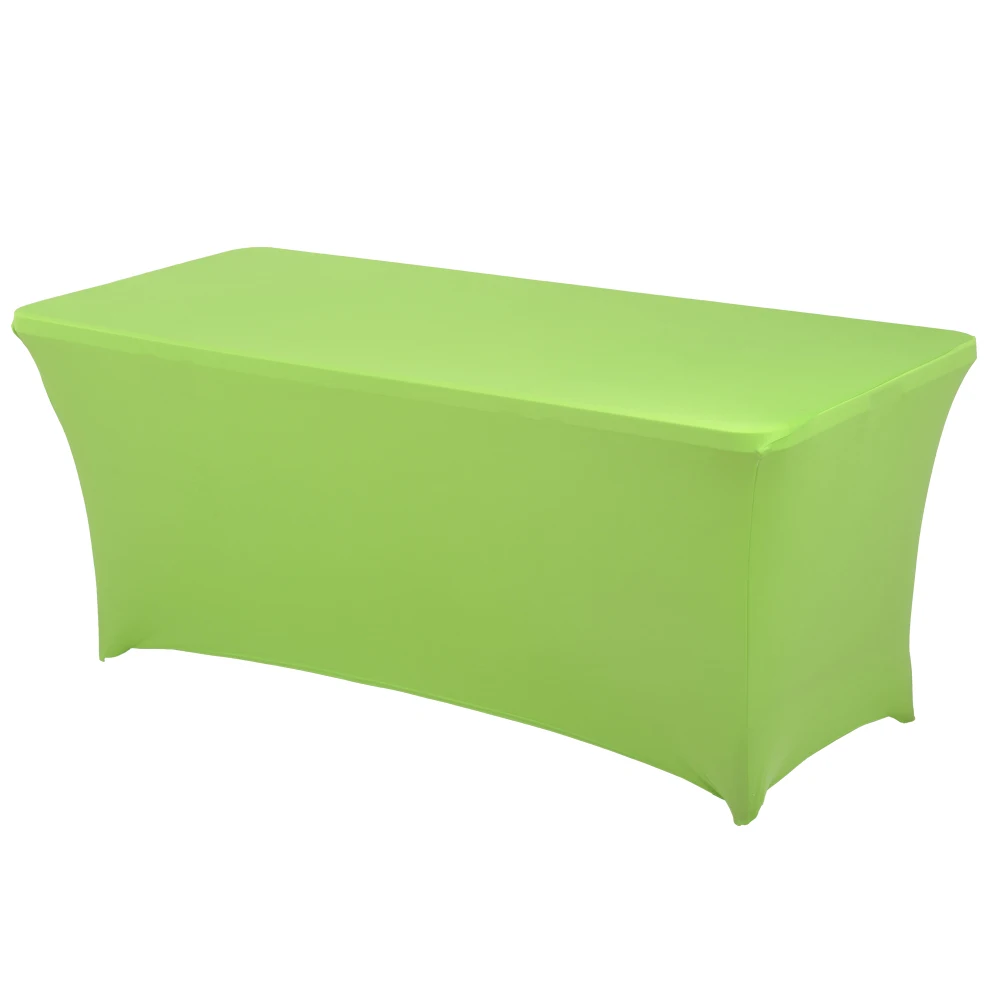 Apple green Прямоугольные скатерти, растягивающиеся скатерти из спандекса для свадьбы, отеля, дома, события, вечерние украшения, HAORUI, 1 шт - Цвет: Apple green