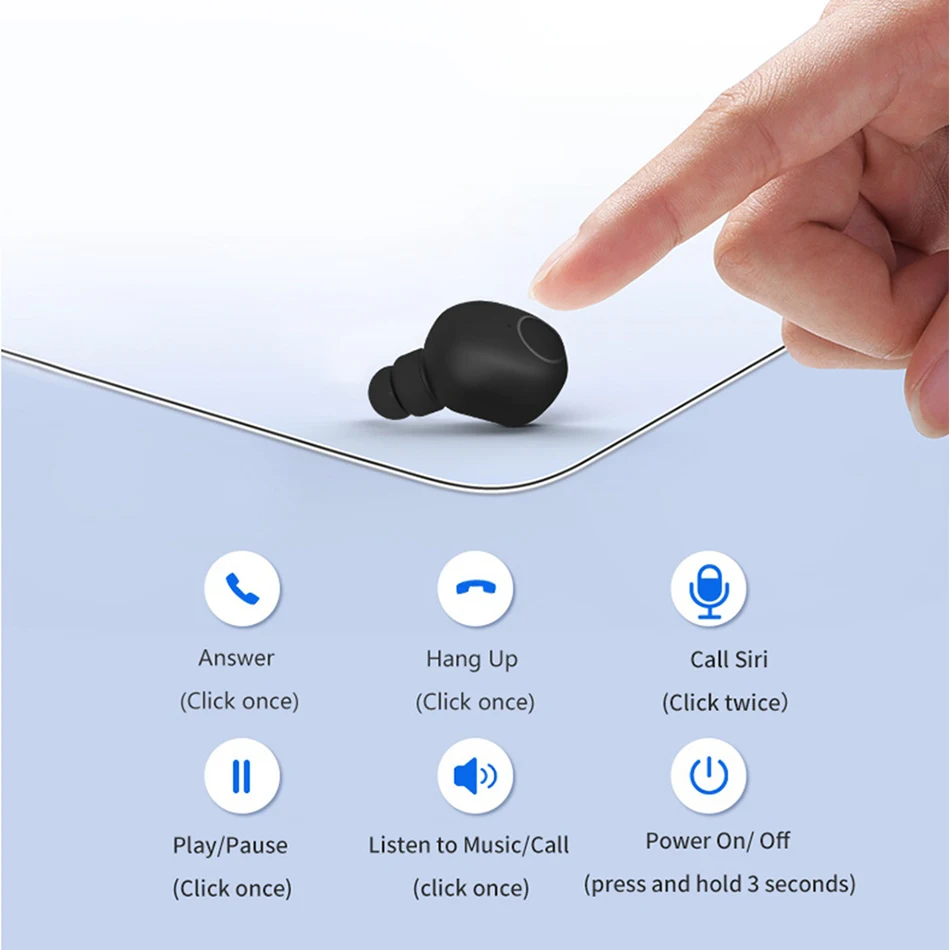 KISSCASE V5.0 беспроводные Bluetooth наушники для телефона IPX4 спортивные музыкальные басы