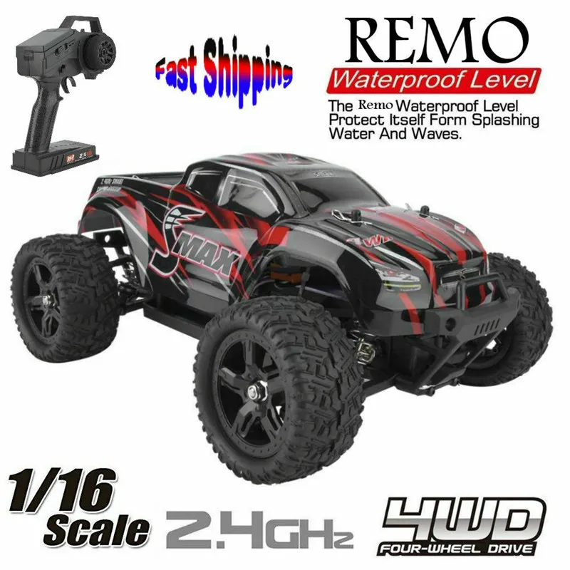 REMO 1635 1625 1655 1/16 2 4G 4WD водонепроницаемый бесщеточный внедорожный Монстр RC модели