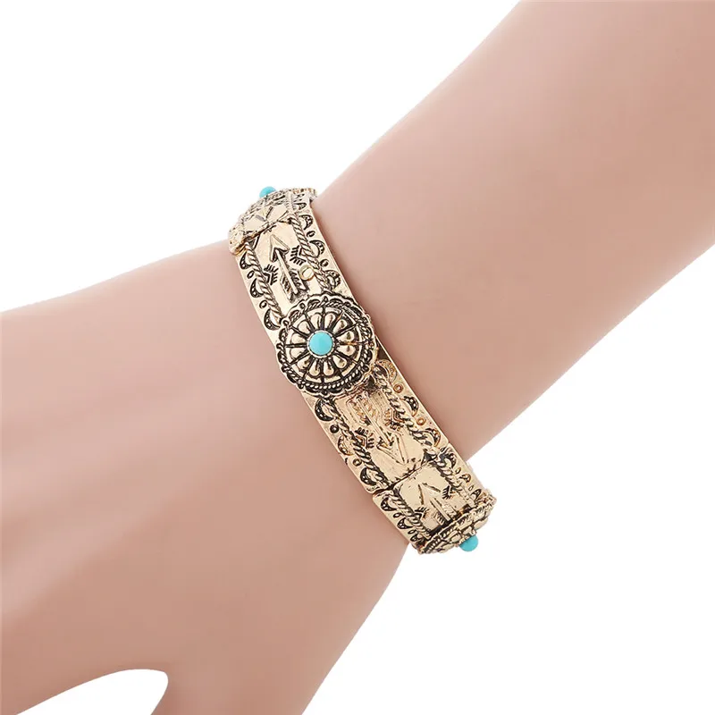 Ethnic Cuff Bangle Womens Bracelet Deco Stones Vintage Boho Bohemian Tribal Jewelry 2019 | Украшения и аксессуары
