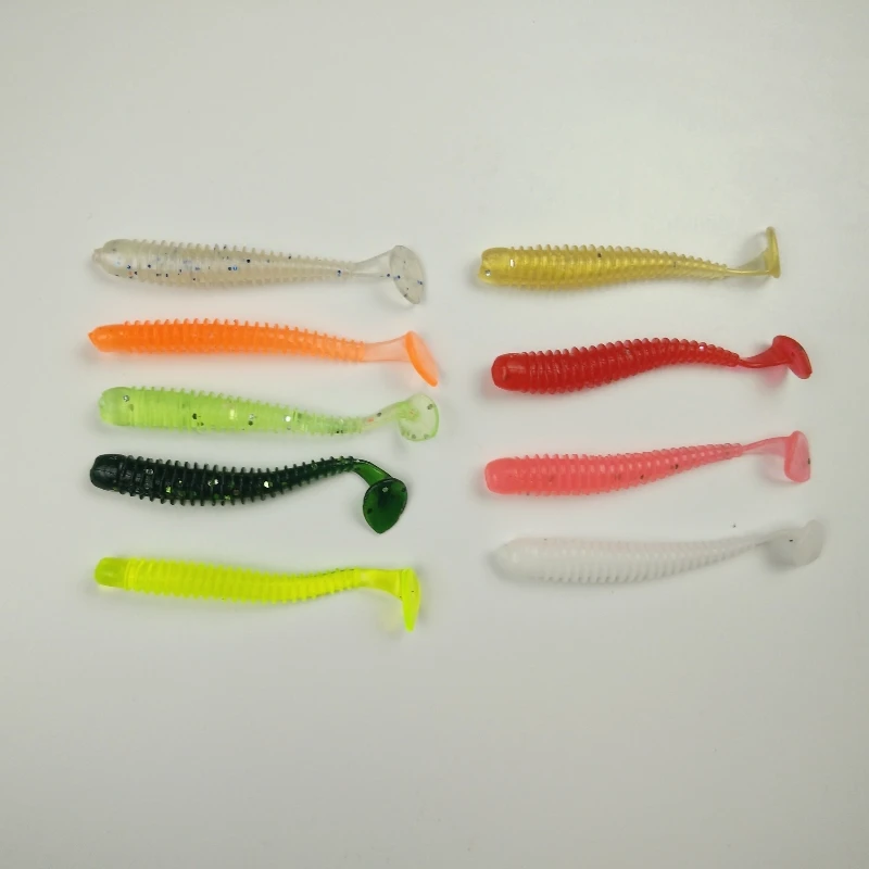 5cm 6cm 7cm soft fishing lures artificial bait T-tail silicon fish set | Fishing Lures