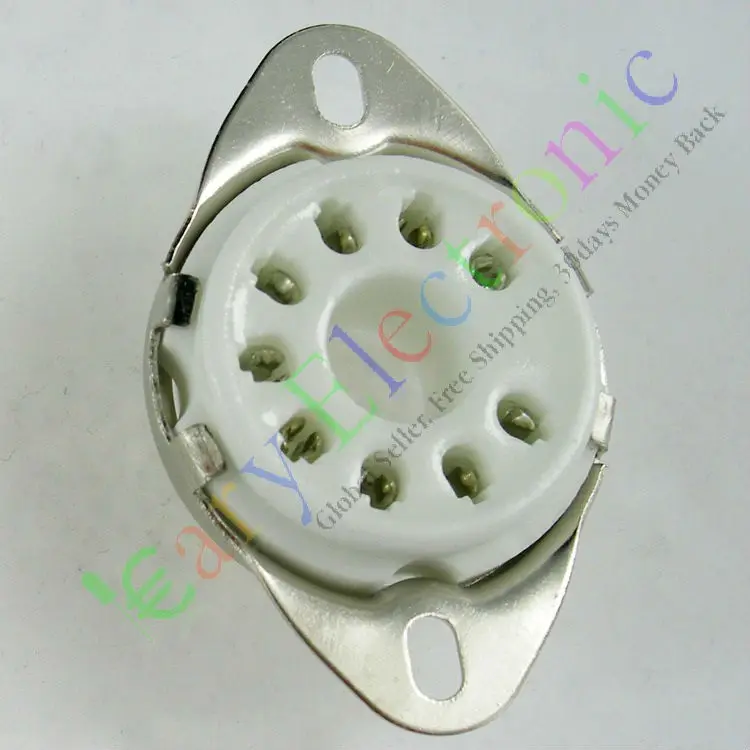 Оптом и в розницу 8 шт 9pin Керамическая вакуумная трубка гнездо клапана база для