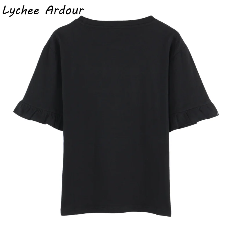 Lychee Ardour женская футболка с принтом в виде сердечек и букв сезон весна лето