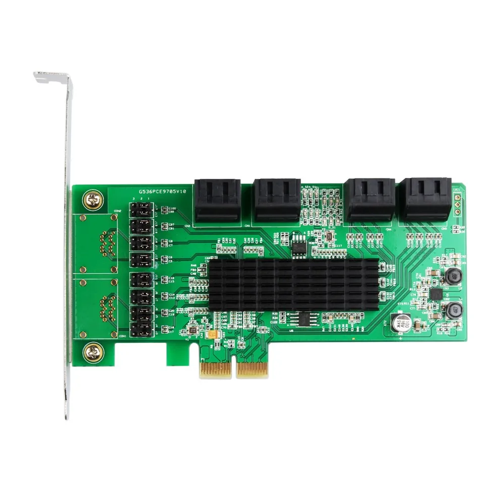 Адаптер PCI e express для SATA 3 0 III ssd PCIe 8 портов адаптер pci SATA3.0 кабельный контроллер