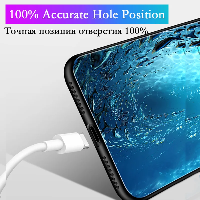 Lu mi nous стеклянный чехол для телефона для Xiaomi mi 8 9 SE 9T CC9 A1 A2 A3 Lite Red mi 7 7A K20 Pro 9H закаленное покрытие роскошный Meteor Coque